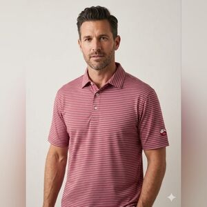 Stitch Golf Luxury Striped Performance Polo Shirt XL - St. Andrews 1920